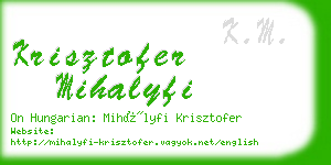 krisztofer mihalyfi business card